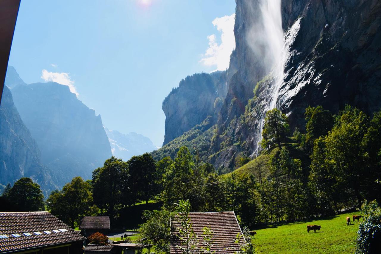 Breathtaking Waterfall Apartment Lauterbrunnen Exterior foto